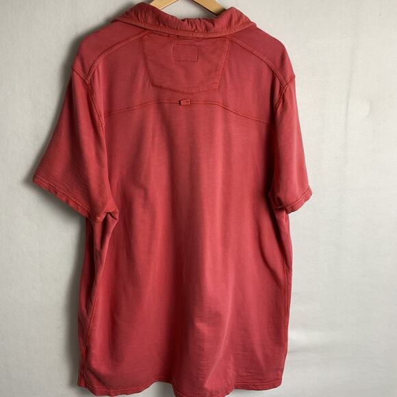 Mantaray Durable Mens Size XL Red Polo 1/2 Button Up Top - Picture 4 of 7